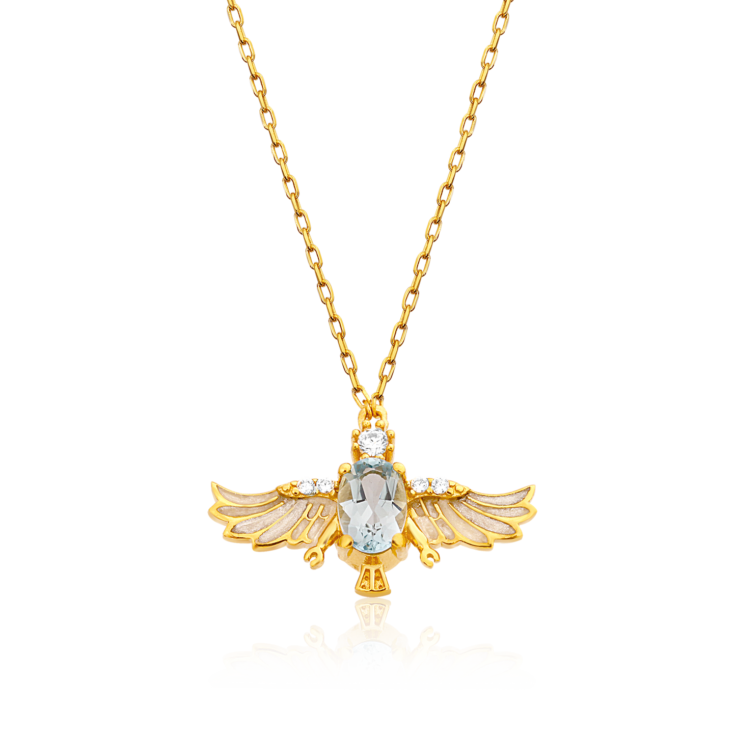 Pegasus halskjede med topas