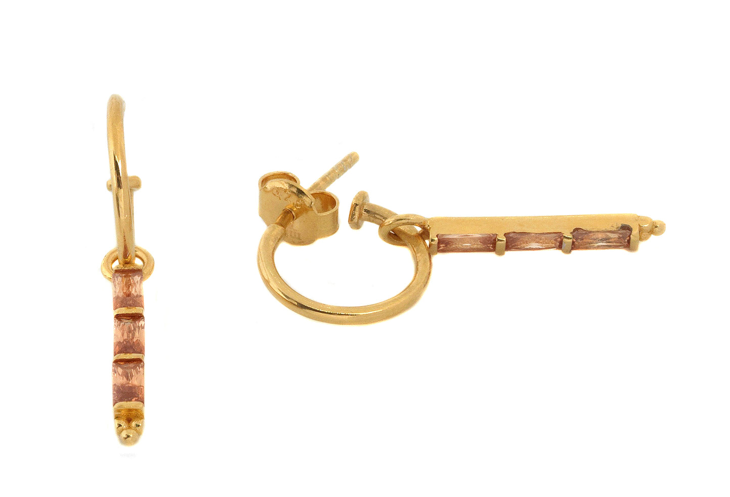 Naos øreringer Champagne.