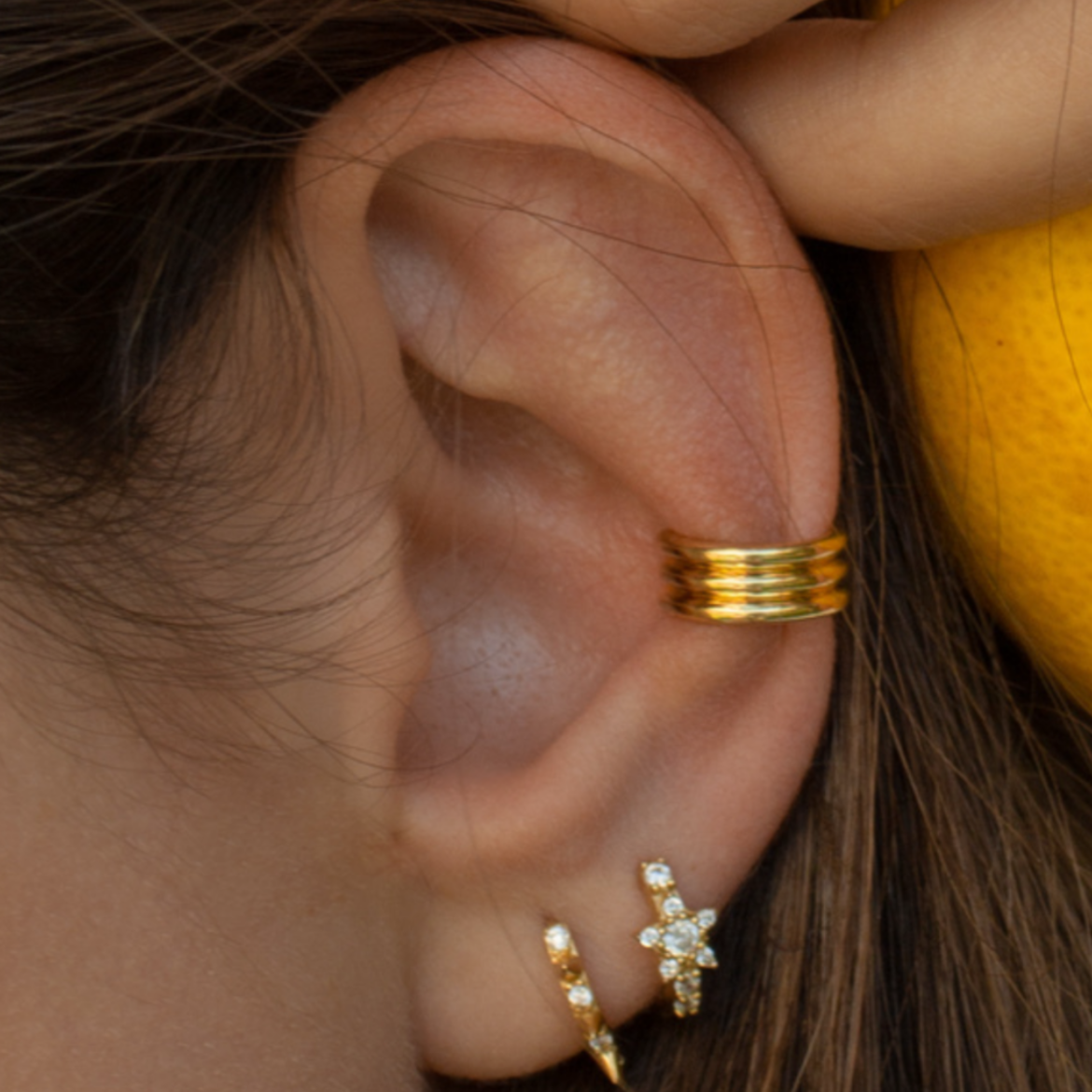Caph earcuff  i gull