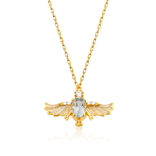 Pegasus halskjede med topas