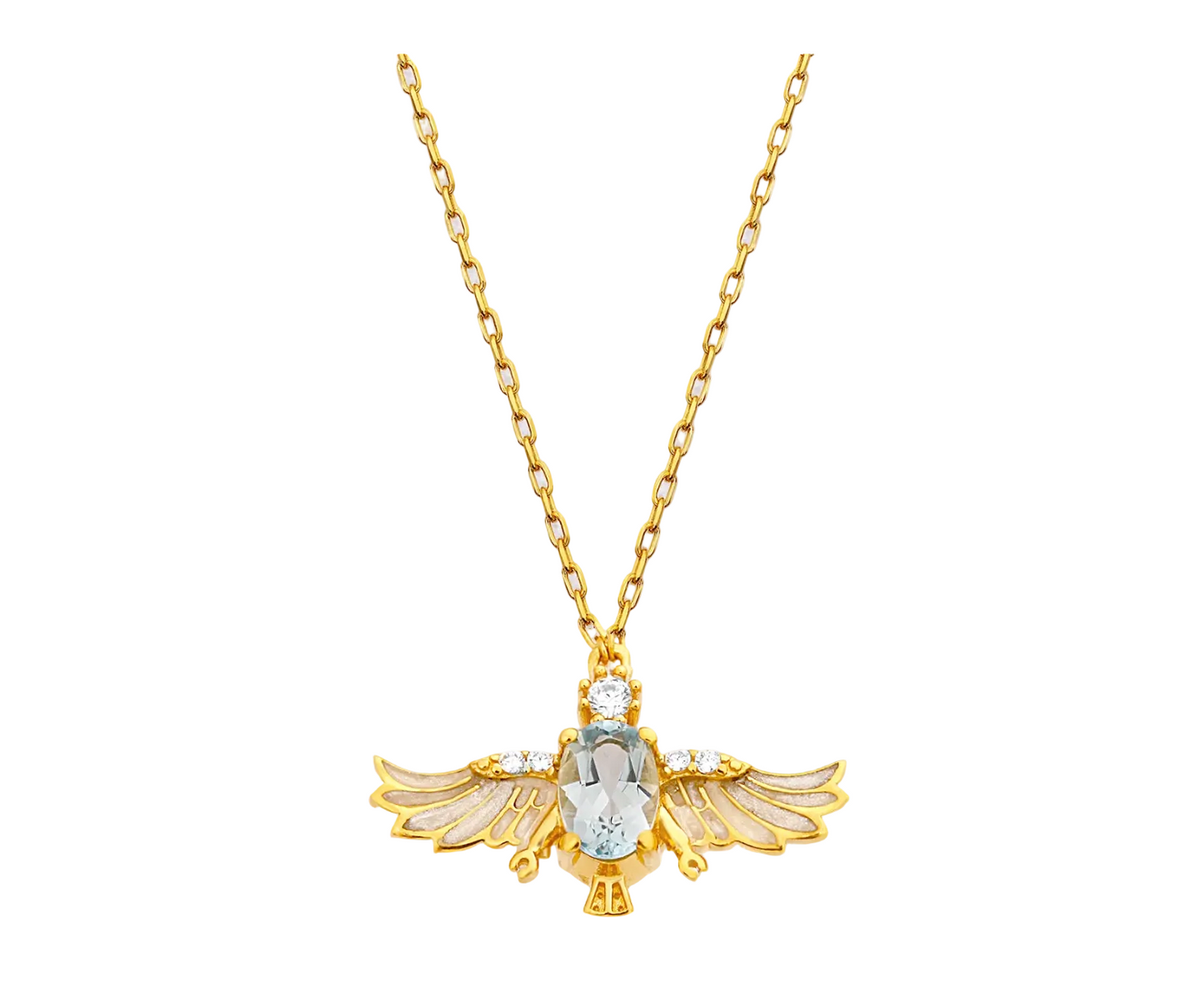 Pegasus halskjede med topas