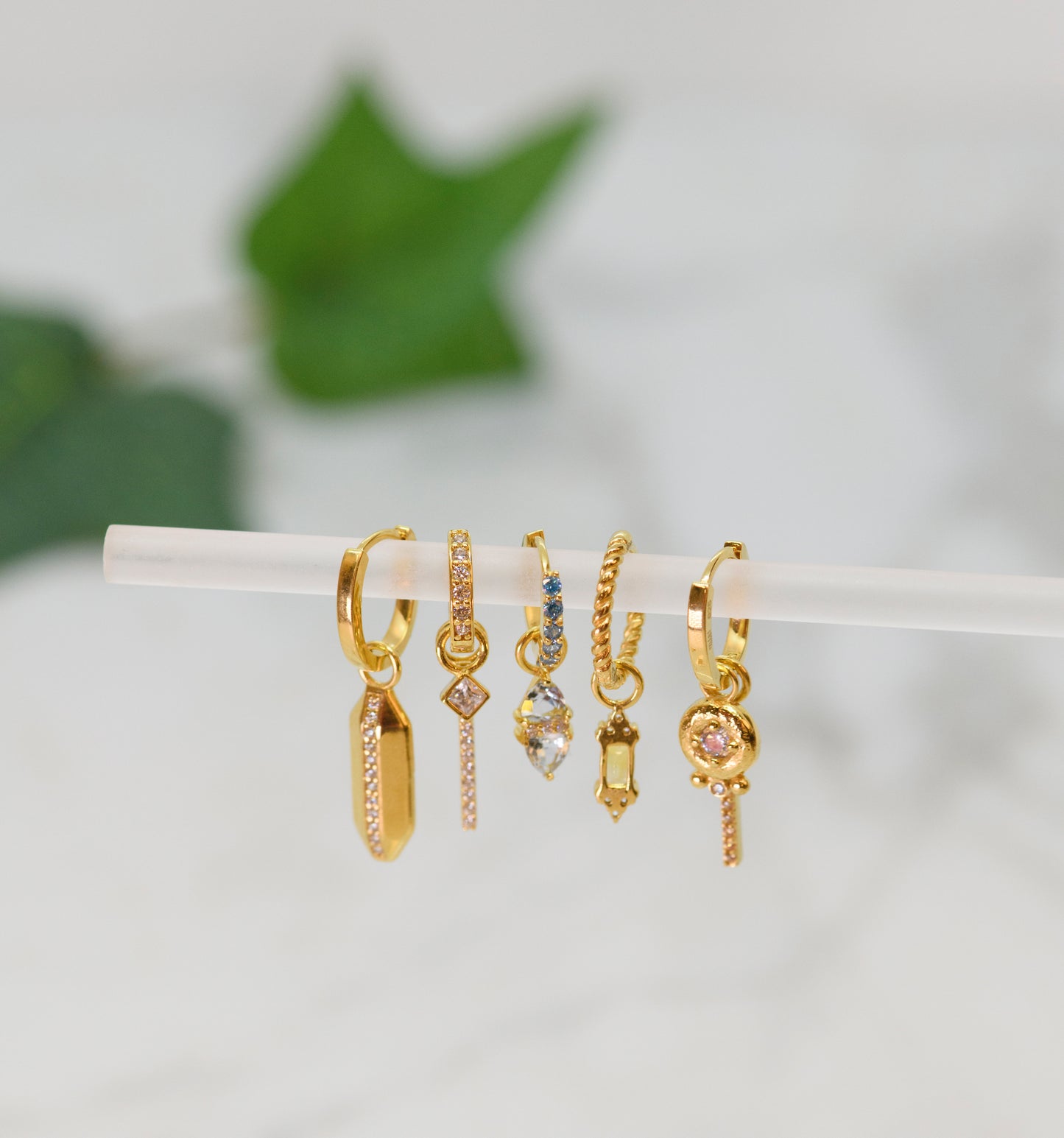 Zeta charm til ørering dyp brun